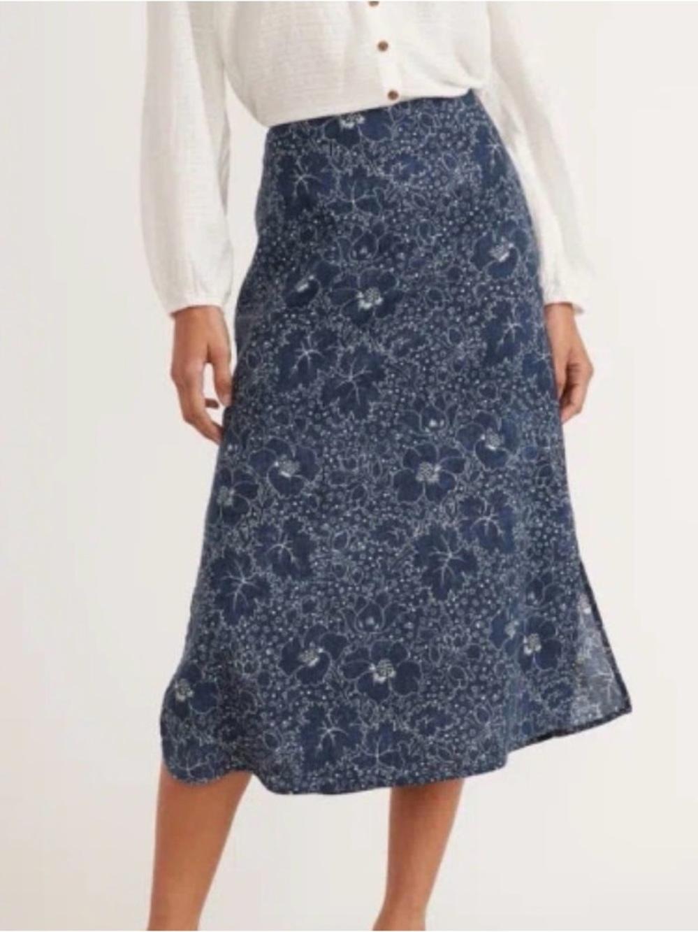 Marine Layer- Blue Midi Skirt
